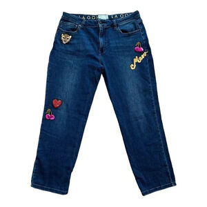 Kate Spade Broome Street Embellished Spadefun Sequin Girlfriend Jeans 30